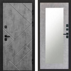 Входная дверь Termo-Door Стоун Бетон - Зеркало Триумф бетон светлый