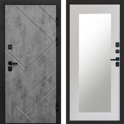 Входная дверь Termo-Door Стоун Бетон - Зеркало Триумф лиственница
