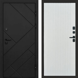 Входная дверь Termo-Door Стоун Блэк - Flat Белый софт