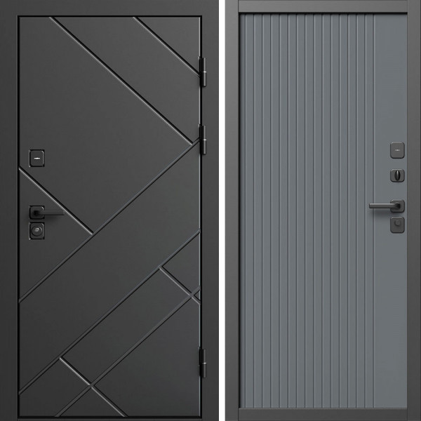 Входная дверь Termo-Door Стоун Блэк - Флэт Черный кварц