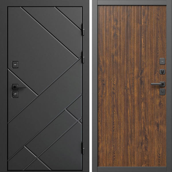 Входная дверь Termo-Door Стоун Блэк - Флэт Дуб