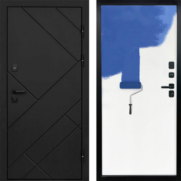 Входная дверь Termo-Door Стоун Блэк - Гладкая Панель Под Покраску Под покраску (грунт)