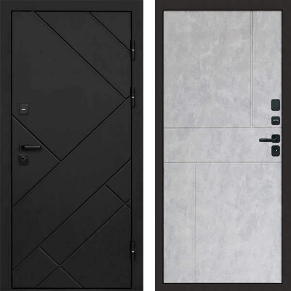 Входная дверь Termo-Door Стоун Блэк - Горизонт бетон светлый