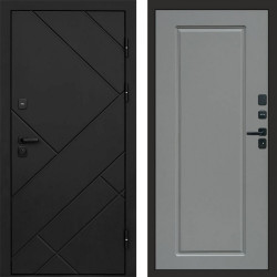 Входная дверь Termo-Door Стоун Блэк - Гранд Grey софт