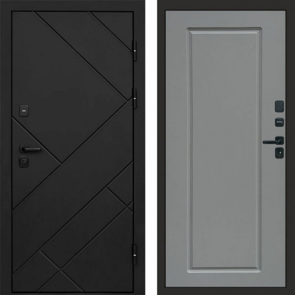 Входная дверь Termo-Door Стоун Блэк - Гранд Grey софт