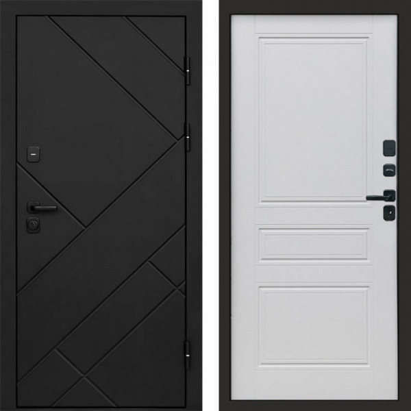 Входная дверь Termo-Door Стоун Блэк - Классика белый матовый