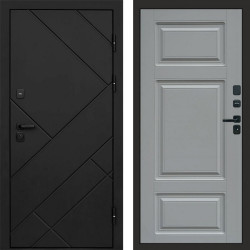Входная дверь Termo-Door Стоун Блэк - Лион Grey софт