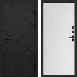 Входная дверь Termo-Door Стоун Блэк - Лучи белый