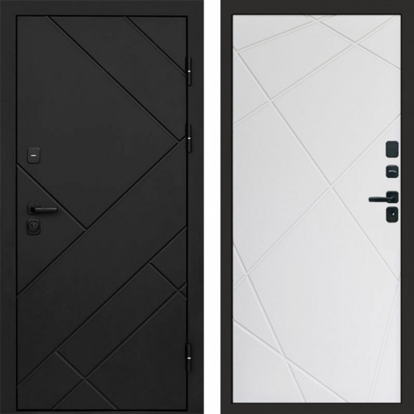 Входная дверь Termo-Door Стоун Блэк - Лучи белый