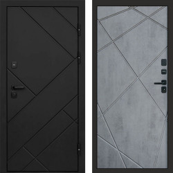 Входная дверь Termo-Door Стоун Блэк - Лучи бетон темный