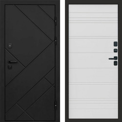 Входная дверь Termo-Door Стоун Блэк - Лучи White line