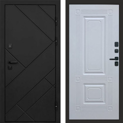 Входная дверь Termo-Door Стоун Блэк - Мадрид Белый софт