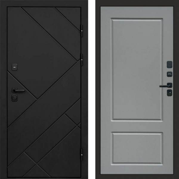 Входная дверь Termo-Door Стоун Блэк - Марсель Grey софт