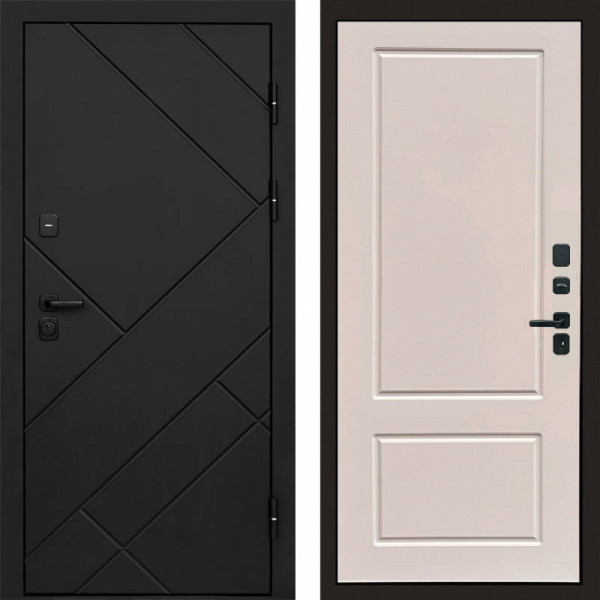Входная дверь Termo-Door Стоун Блэк - Марсель Слоновая кость