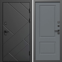 Входная дверь Termo-Door Стоун Блэк - Нео Классика Грей Софт