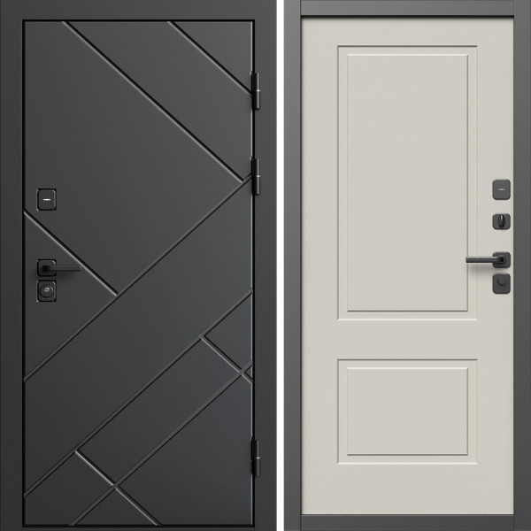 Входная дверь Termo-Door Стоун Блэк - Нео Классика Слоновая Кость