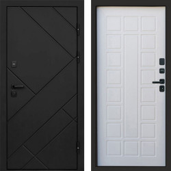 Входная дверь Termo-Door Стоун Блэк - Престиж белое дерево