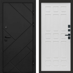 Входная дверь Termo-Door Стоун Блэк - Спарта белое дерево