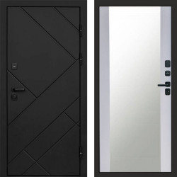 Входная дверь Termo-Door Стоун Блэк - Зеркало белый софт