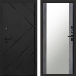 Входная дверь Termo-Door Стоун Блэк - Зеркало бетон темный