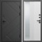 Входная дверь Termo-Door Стоун Блэк - Зеркало Люмис Белый Софт