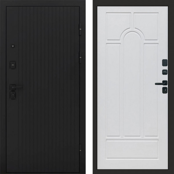 Входная дверь Termo-Door Твист Блэк - Арка белое дерево