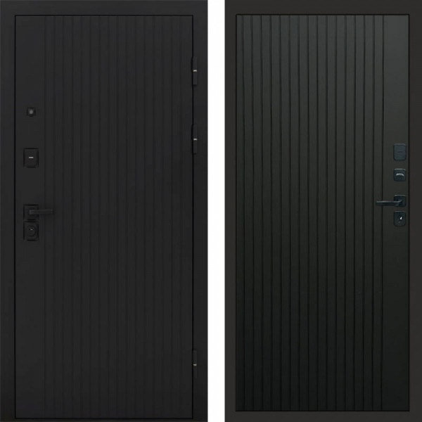 Входная дверь Termo-Door Твист Блэк - Flat Черный кварц