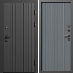 Входная дверь Termo-Door Твист Блэк - Флэт Grey софт