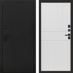 Входная дверь Termo-Door Твист Блэк - Горизонт белый