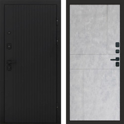 Входная дверь Termo-Door Твист Блэк - Горизонт бетон светлый