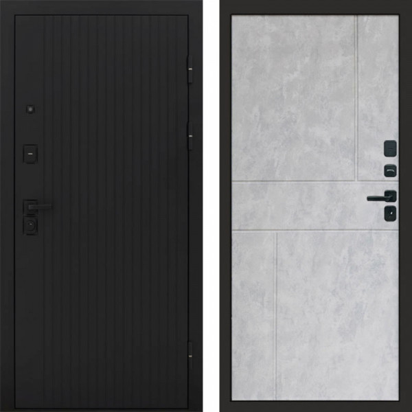 Входная дверь Termo-Door Твист Блэк - Горизонт бетон светлый