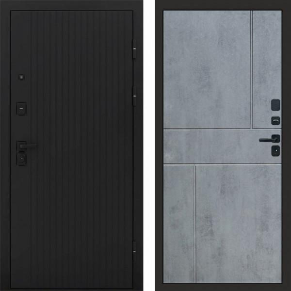 Входная дверь Termo-Door Твист Блэк - Горизонт бетон темный