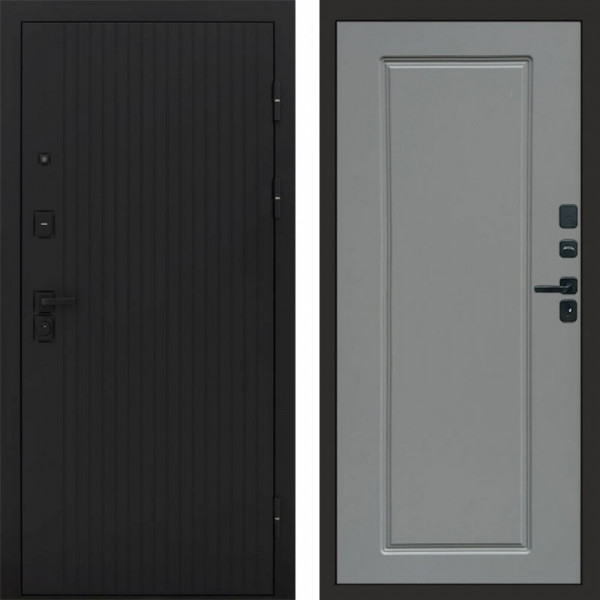 Входная дверь Termo-Door Твист Блэк - Гранд Grey софт