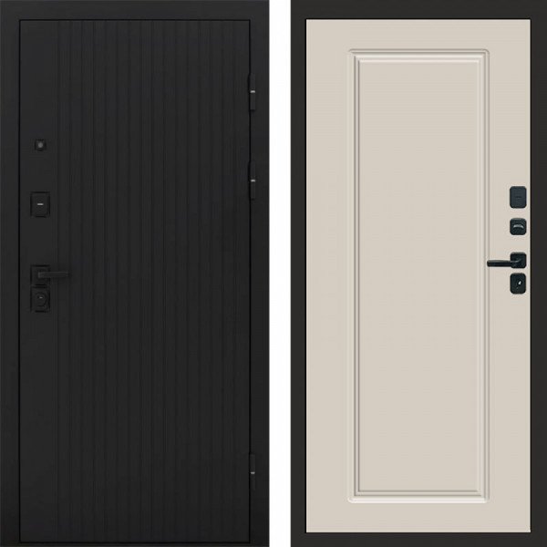 Входная дверь Termo-Door Твист Блэк - Гранд Слоновая кость