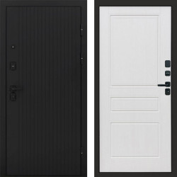 Входная дверь Termo-Door Твист Блэк - Классика белое дерево