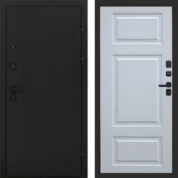 Входная дверь Termo-Door Твист Блэк - Лион Белый софт