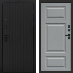 Входная дверь Termo-Door Твист Блэк - Лион Grey софт