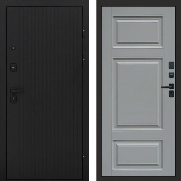 Входная дверь Termo-Door Твист Блэк - Лион Grey софт