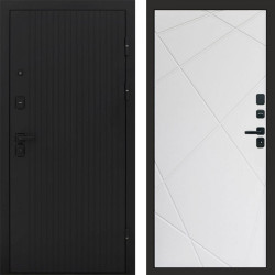 Входная дверь Termo-Door Твист Блэк - Лучи белый