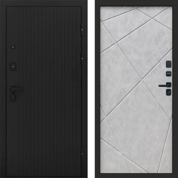 Входная дверь Termo-Door Твист Блэк - Лучи бетон светлый