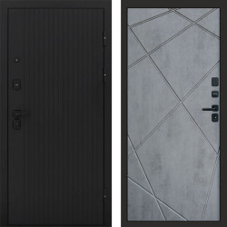 Входная дверь Termo-Door Твист Блэк - Лучи бетон темный