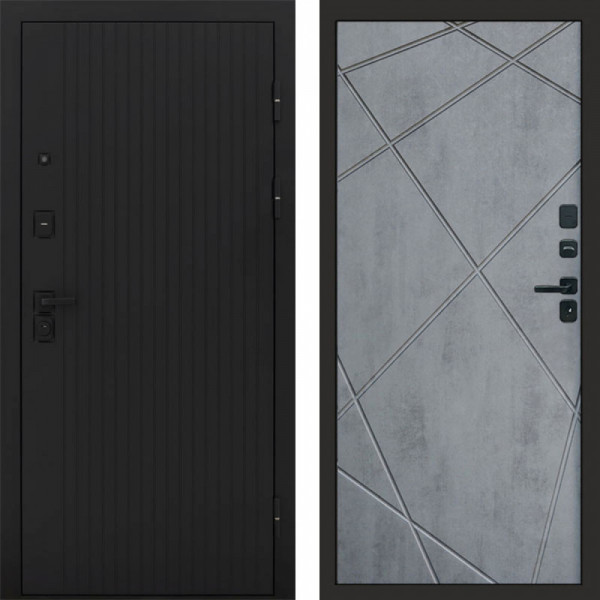 Входная дверь Termo-Door Твист Блэк - Лучи бетон темный