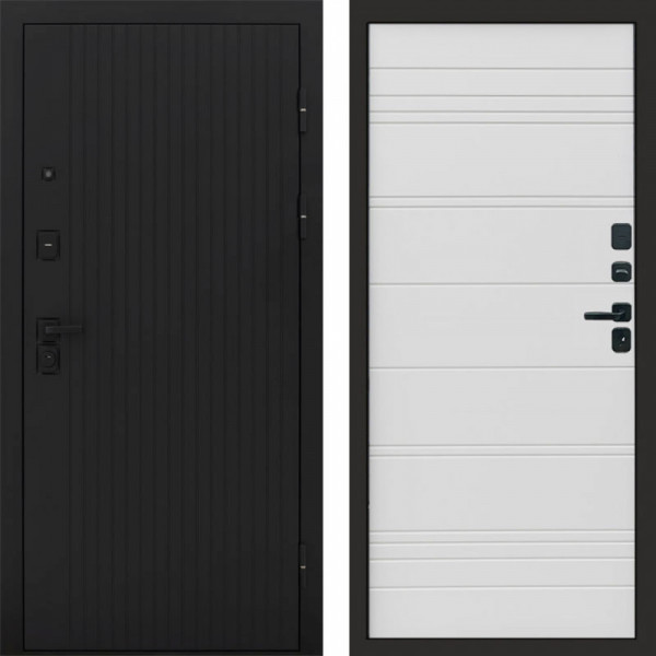 Входная дверь Termo-Door Твист Блэк - Лучи White line