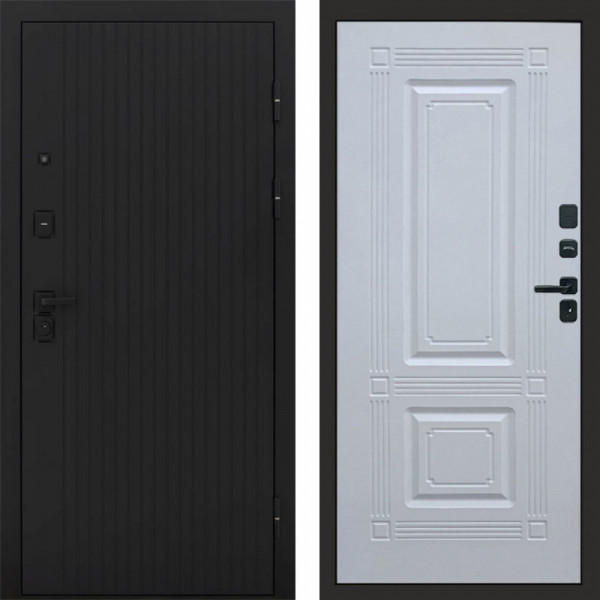 Входная дверь Termo-Door Твист Блэк - Мадрид Белый софт