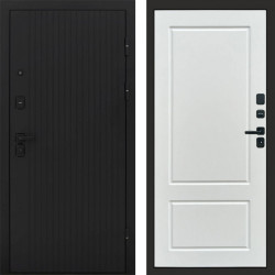Входная дверь Termo-Door Твист Блэк - Марсель Белый софт