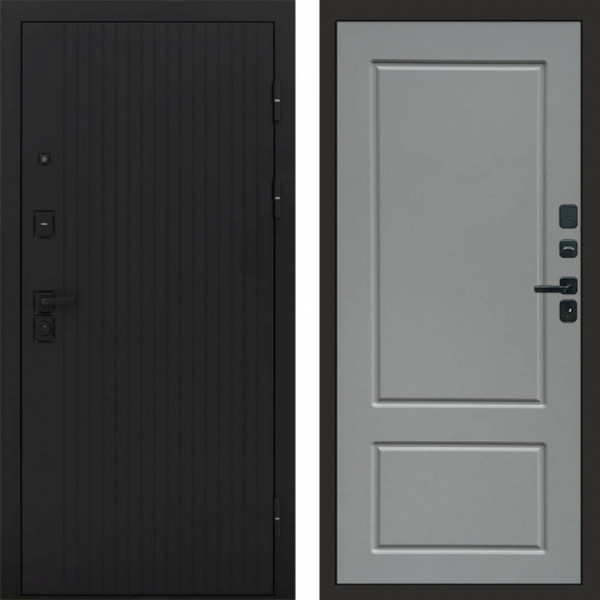 Входная дверь Termo-Door Твист Блэк - Марсель Grey софт