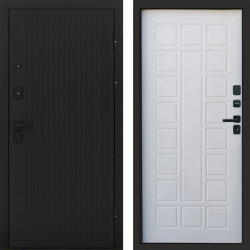 Входная дверь Termo-Door Твист Блэк - Престиж белое дерево