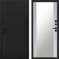 Входная дверь Termo-Door Твист Блэк - Зеркало белый софт