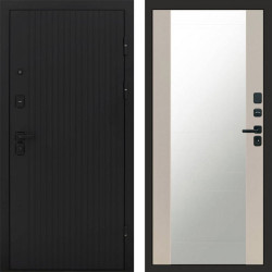 Входная дверь Termo-Door Твист Блэк - Зеркало Слоновая кость