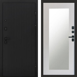 Входная дверь Termo-Door Твист Блэк - Зеркало Триумф лиственница